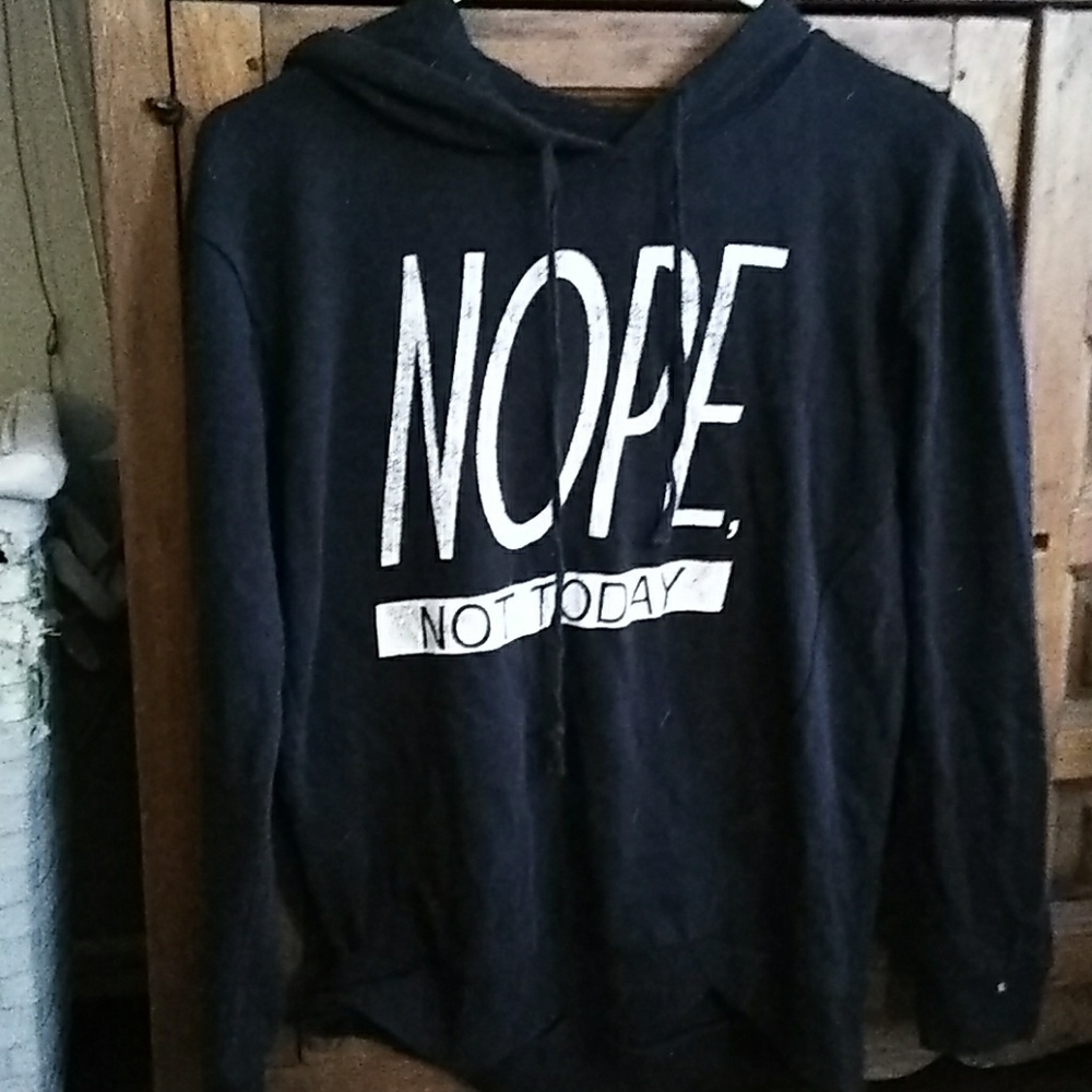 Black nope not today hoodie